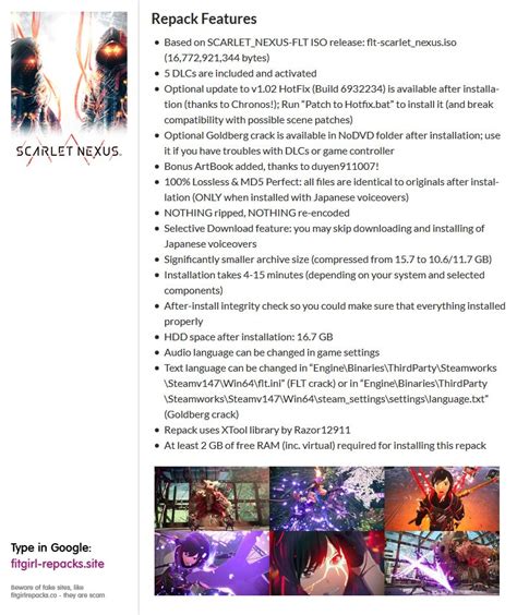 scarlet nexus repack|SCARLET NEXUS: Deluxe Edition (v1.02/v1.02 .
